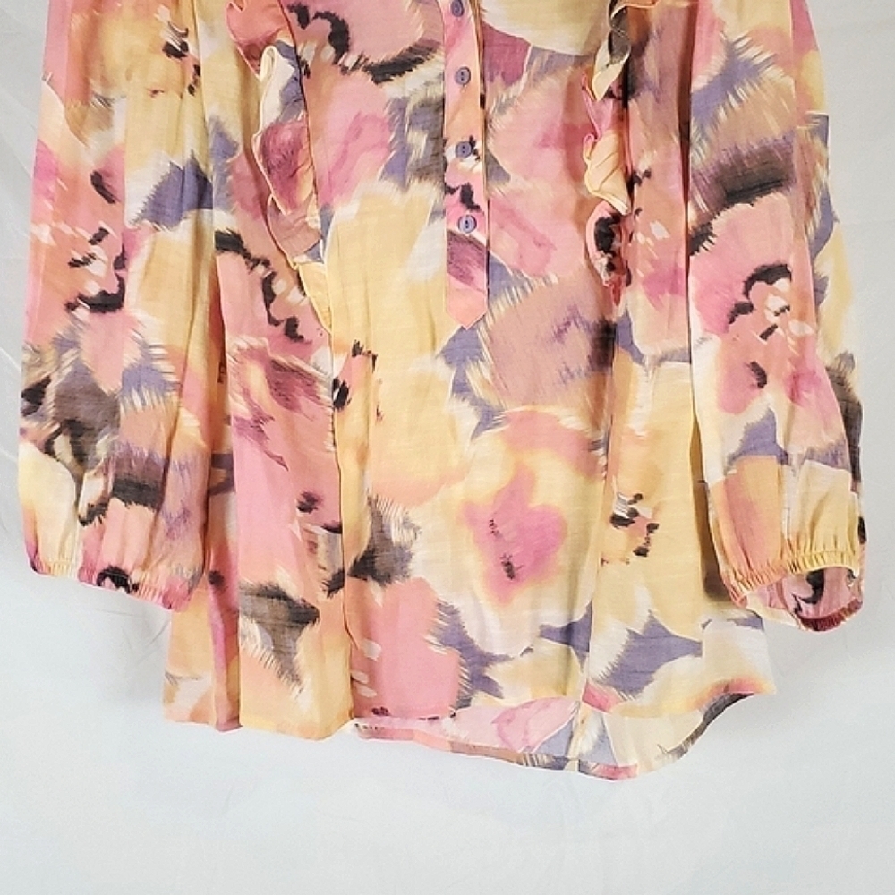 Zac & Rachel Floral Ruffle‎ Top - Picture 3 of 6